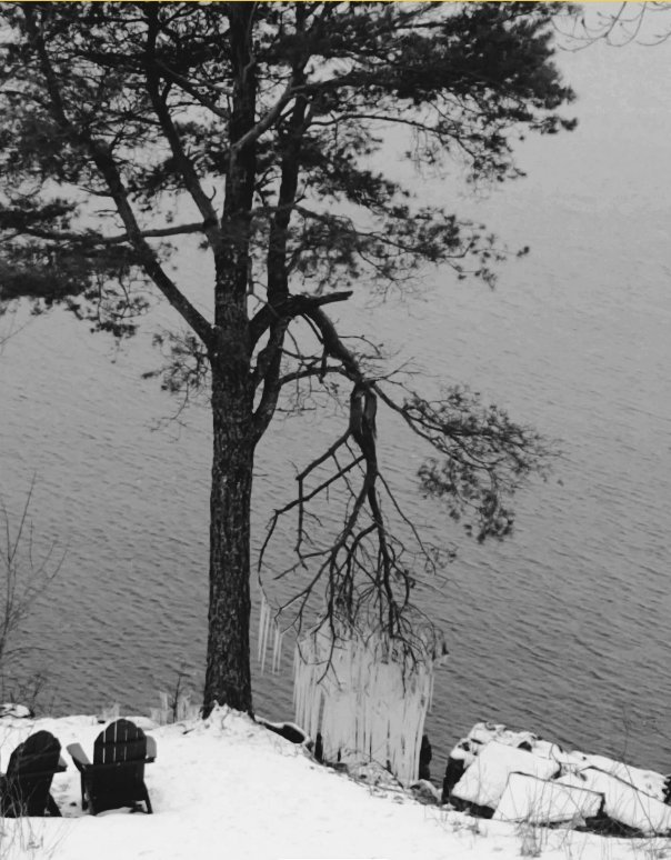 A quiet winter lake in Becker County